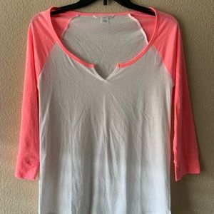 NEW Victoria Secret Pink/White Tee XS